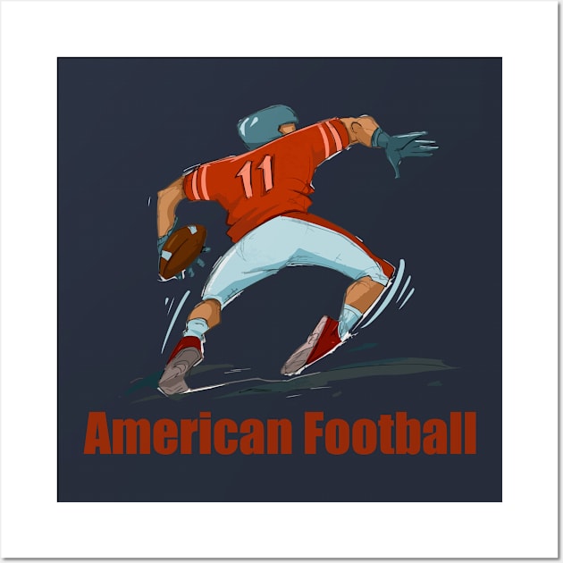 American Footbal Wall Art by vanpaul54